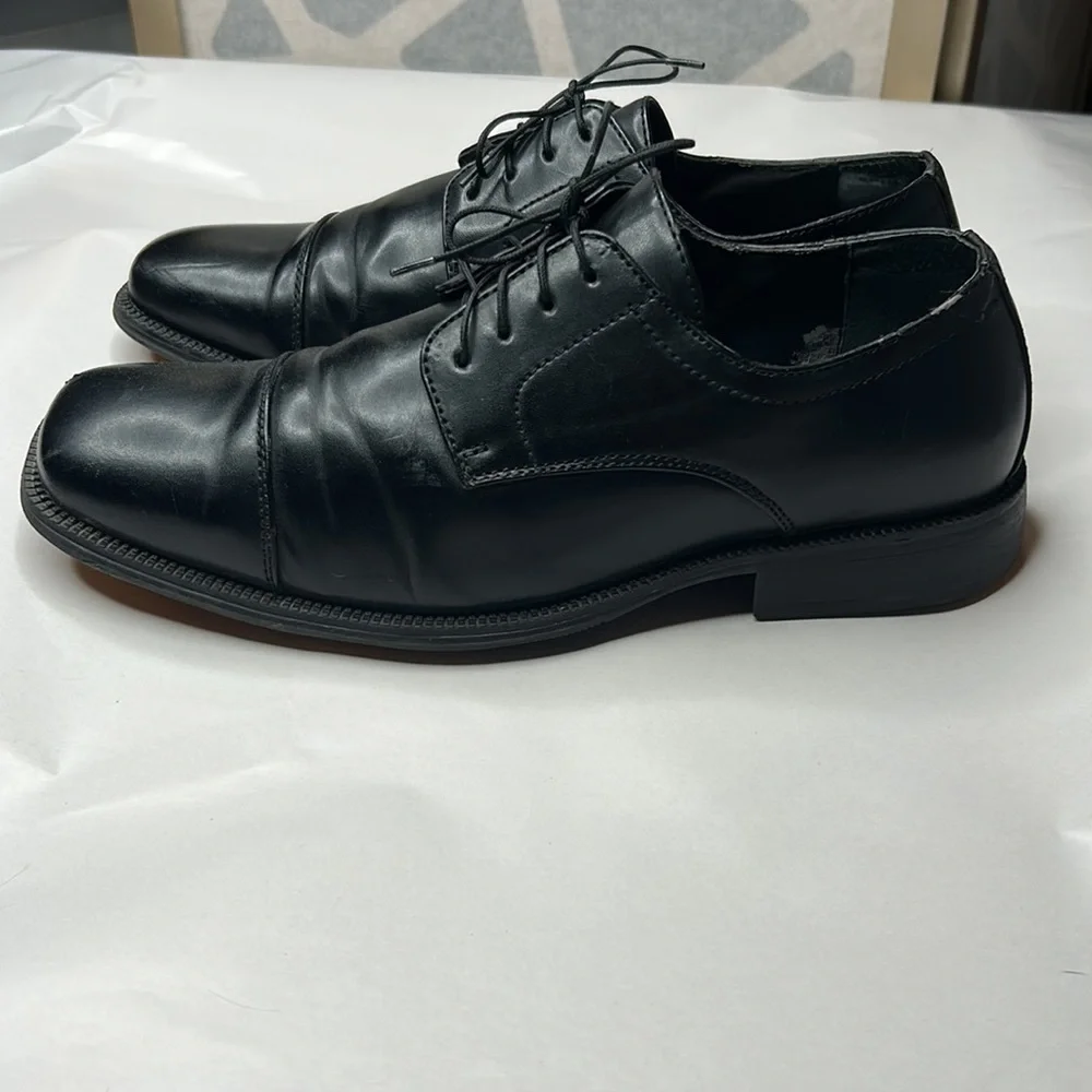 Alfani Adam Men’s Black Cap Toe Dress Shoes Size 9M